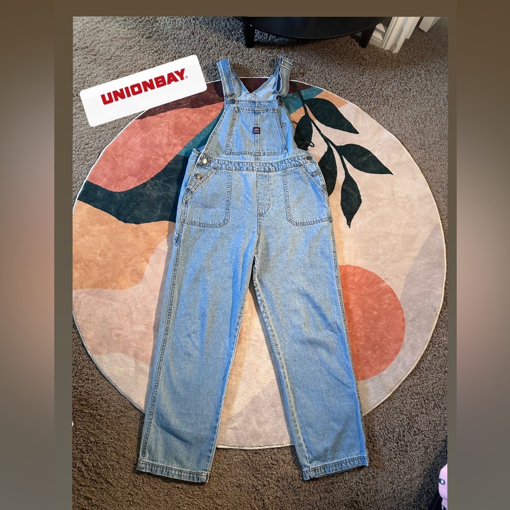 UNIONBAY Women's Light Blue Denim Overalls